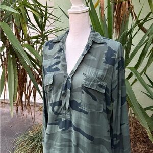 Splendid Camo Blouse